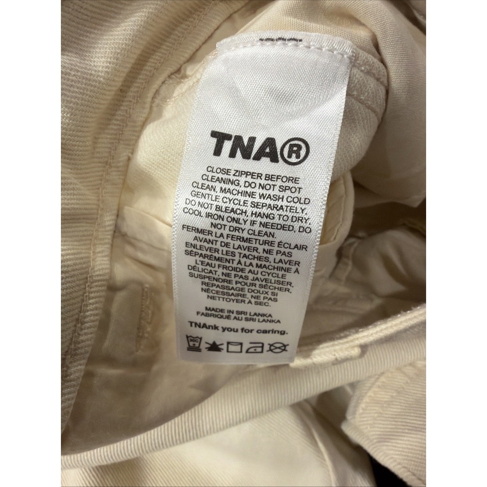 Aritzia Tna Greenwich Pant High-waisted Carpenter Pants Cotton Cream Size 6 - Picture 3 of 7